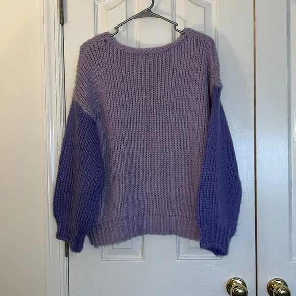 Princess Polly Purple Knit Sweater Size M/L - Picture 2 of 5